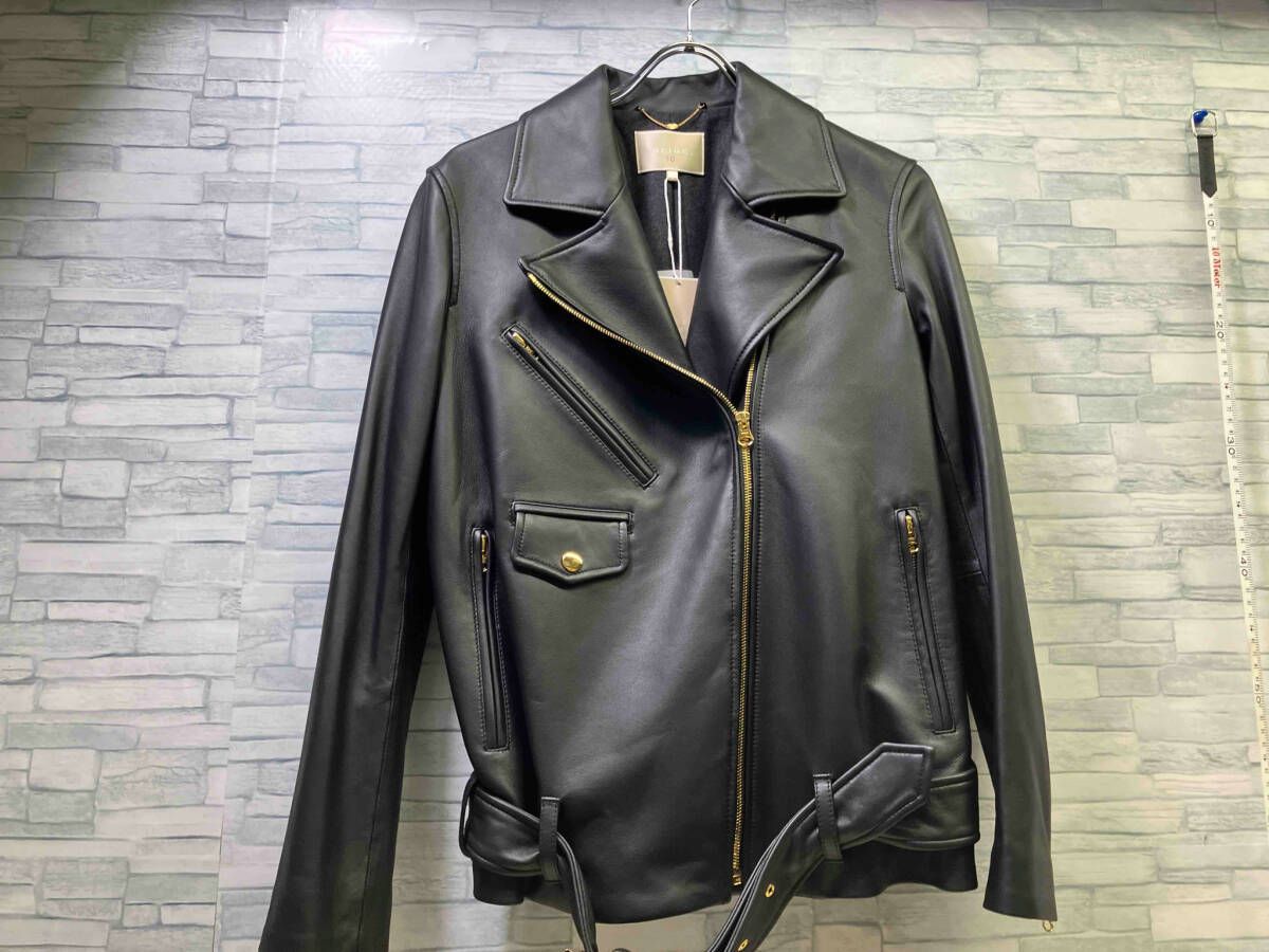 BEIGE，/ベイジ/JKCWNA0400/ラムレザー ダブルライダースジャケット/レディースアウター/新品タグ付き/羊革/本革/ブラック/サイズ：M