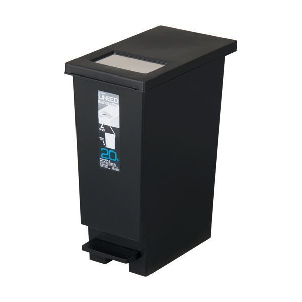 まとめ 新輝合成 ユニードプッシュ＆ペダル 20L ブラック DS-988-980-7 1個 ×3セット
