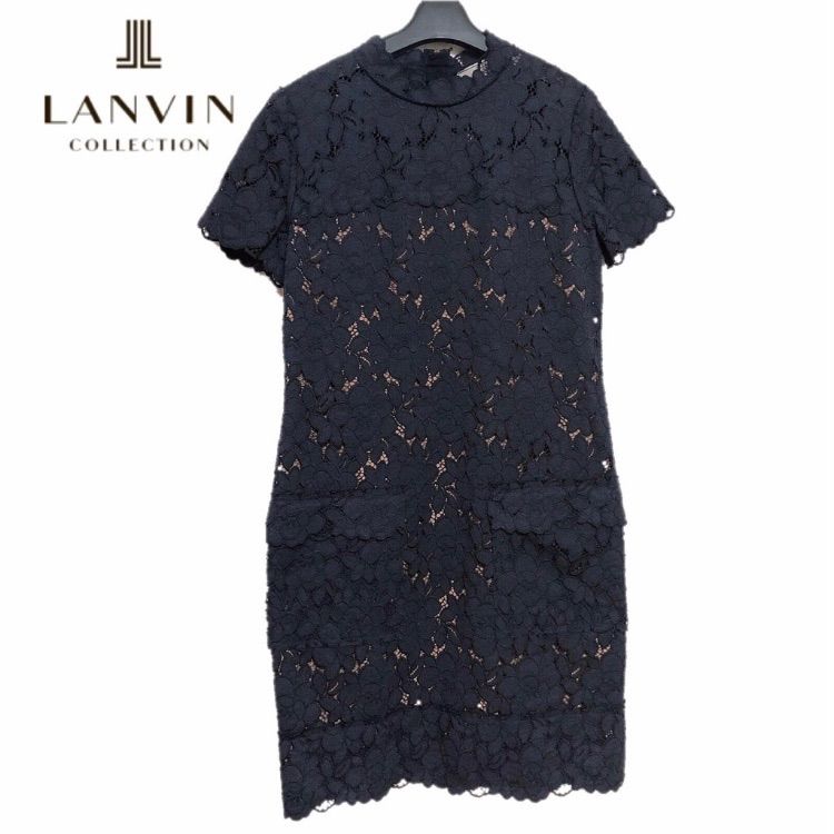 新品】確実正規品 LANVIN ランバン 花柄 レース ローブ ドレス