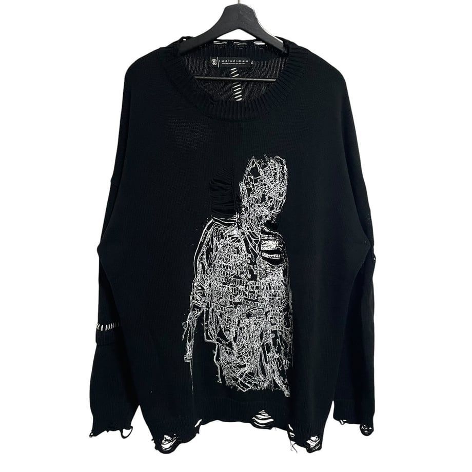 A GOOD BAD INFLUENCE】× OZWORLD DAMEGED KNIT SWEATER ダメージ 