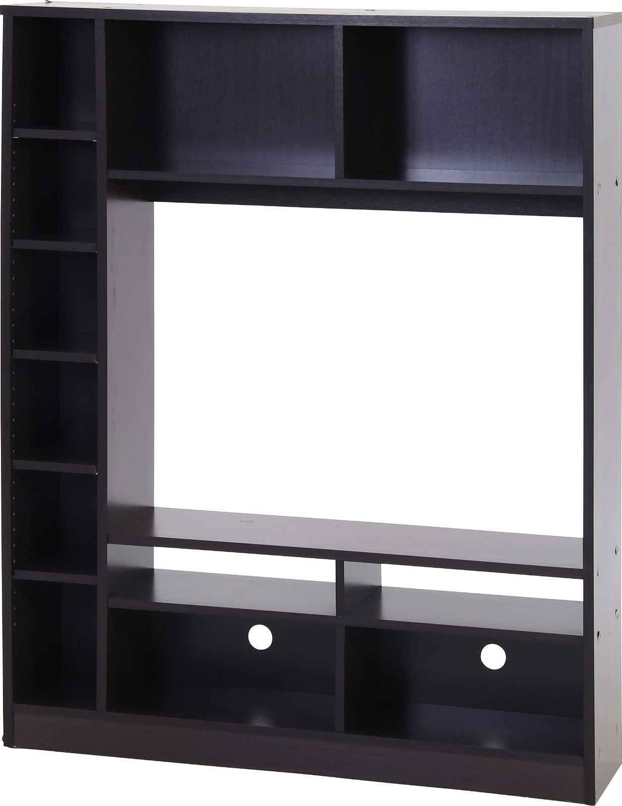 数量 98826 組立商品 棚レイアウト自由 ラック 壁面収納 ブラウン 幅120×奥行28.5×高さ150cm 32型推奨 テレビボード テレビ台 不二貿易