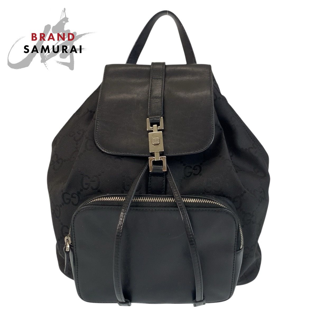 美品 GUCCI グッチ ジャッキー GG柄 ブラック 黒 シルバー金具 