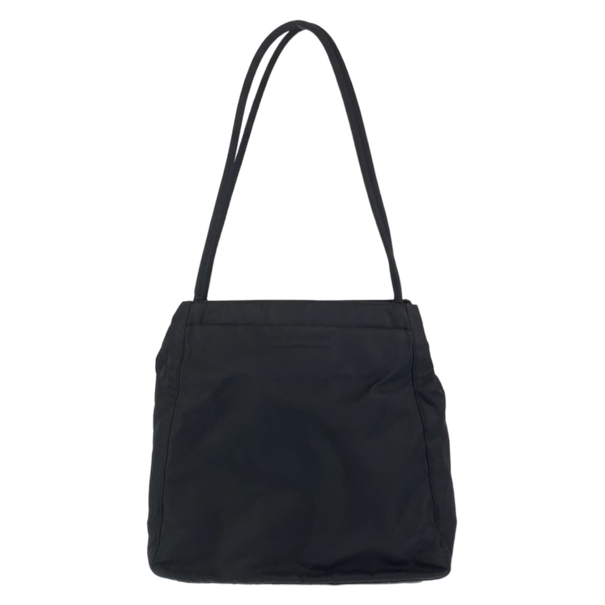 レディース 美品 PRADA プラダ テスート 三角ロゴプレート ブラック 