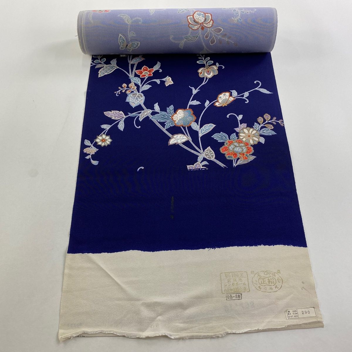 反物 秀品 小紋 草花 金彩 紺色 正絹 【中古】 - メルカリ