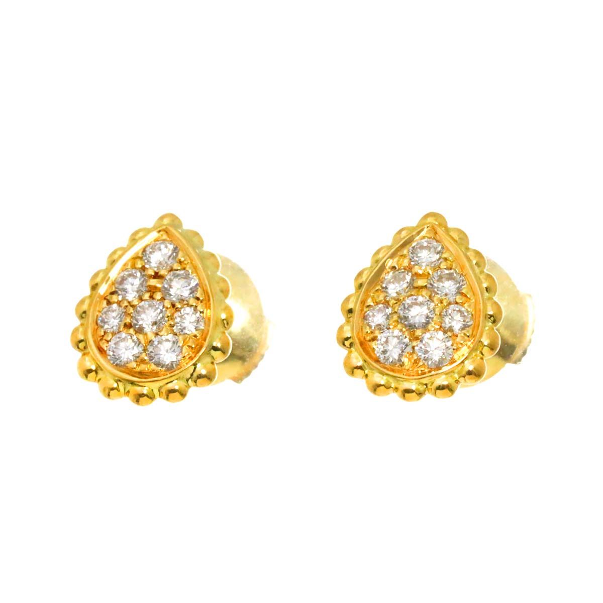 ブシュロン BOUCHERON セルパンボエム ダイヤ ピアス XS K18 YG  