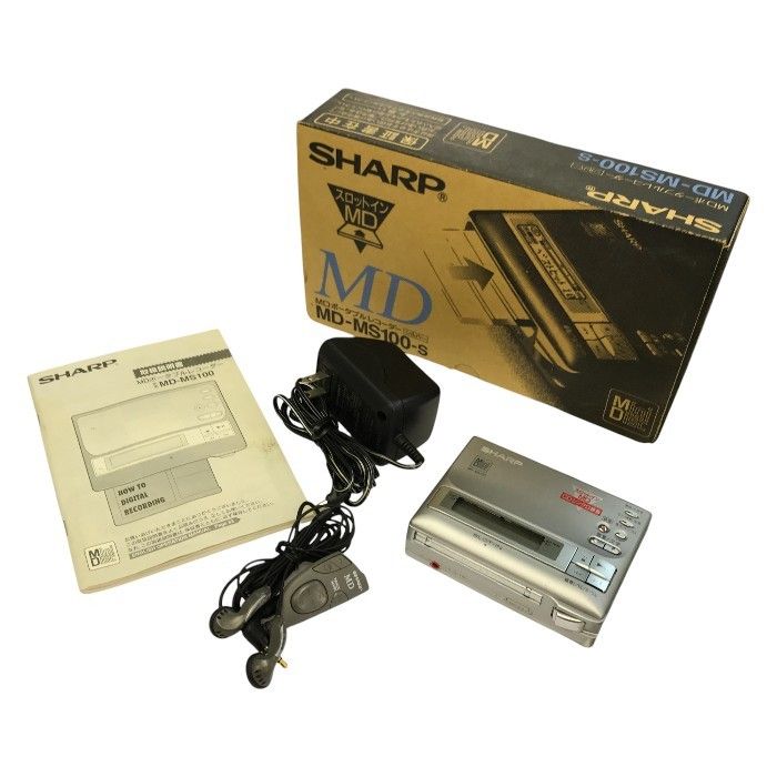 SHARP ポータブルMDレコーダー MD-MS100 Sharp MD MS100 Black