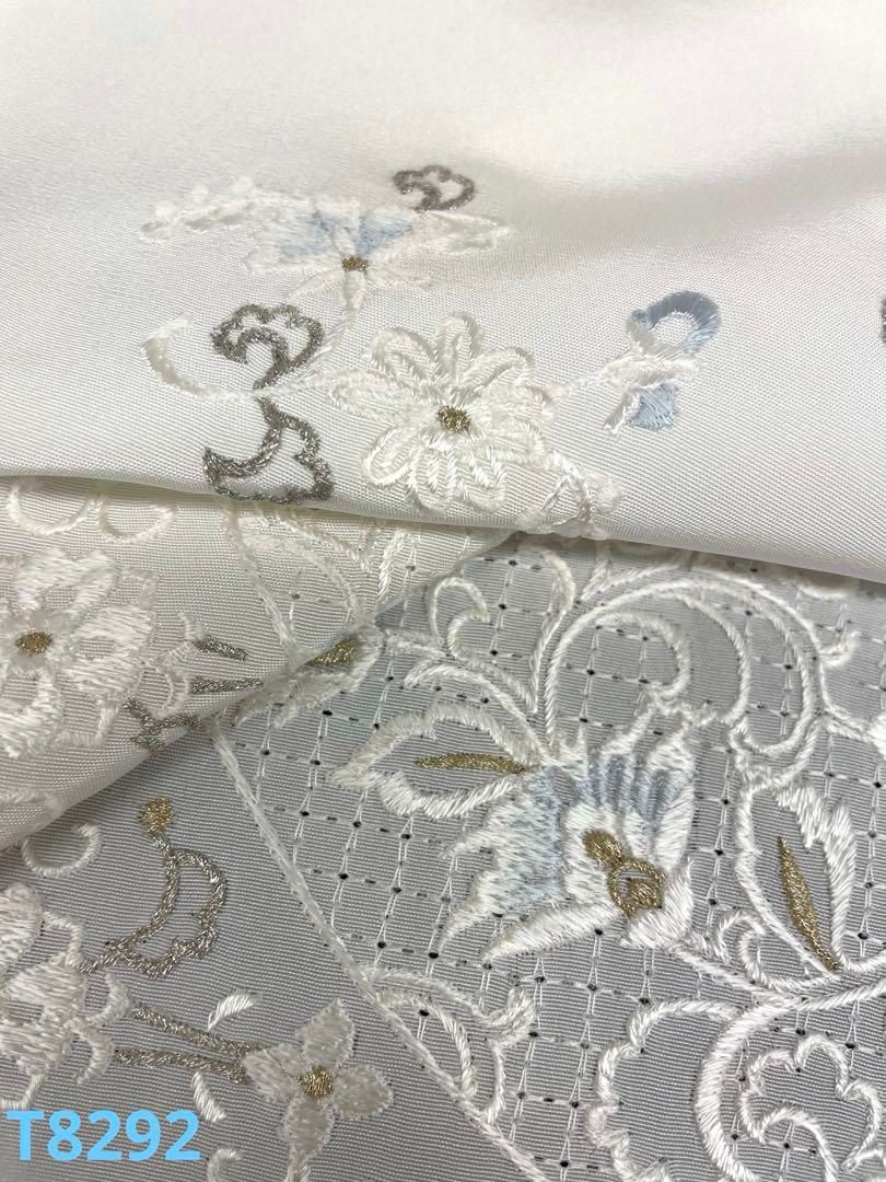 付け下げ 刺繍 白地 正絹 反物 - メルカリ