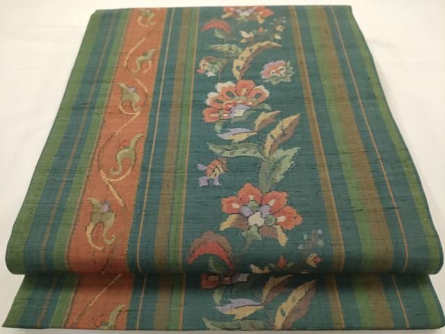 袋帯 太鼓柄 紗紬 すくい織り 抽象 夏帯 24M462f 平和屋着物◎太鼓