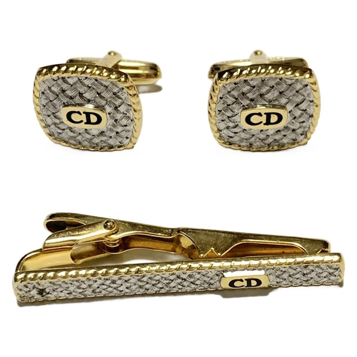 【✨極美品✨】　Diorディオール　カフスタイピンセット　ゴールド　シルバー DIOR/ChristianDior(ディオール/クリスチャンディオール) カフス