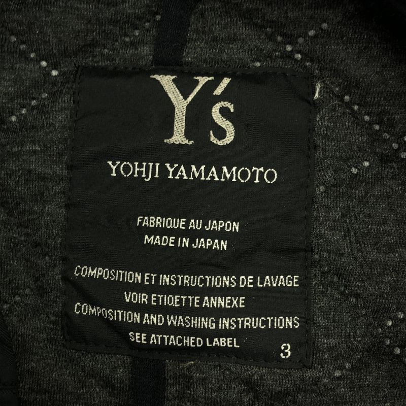 Y's ワイズ 07AW モッズコート 黒 サイズ3 Y's for men MODS COAT WITH TOGGLE BUTTON / SMOOTH FLANNEL (BLACK