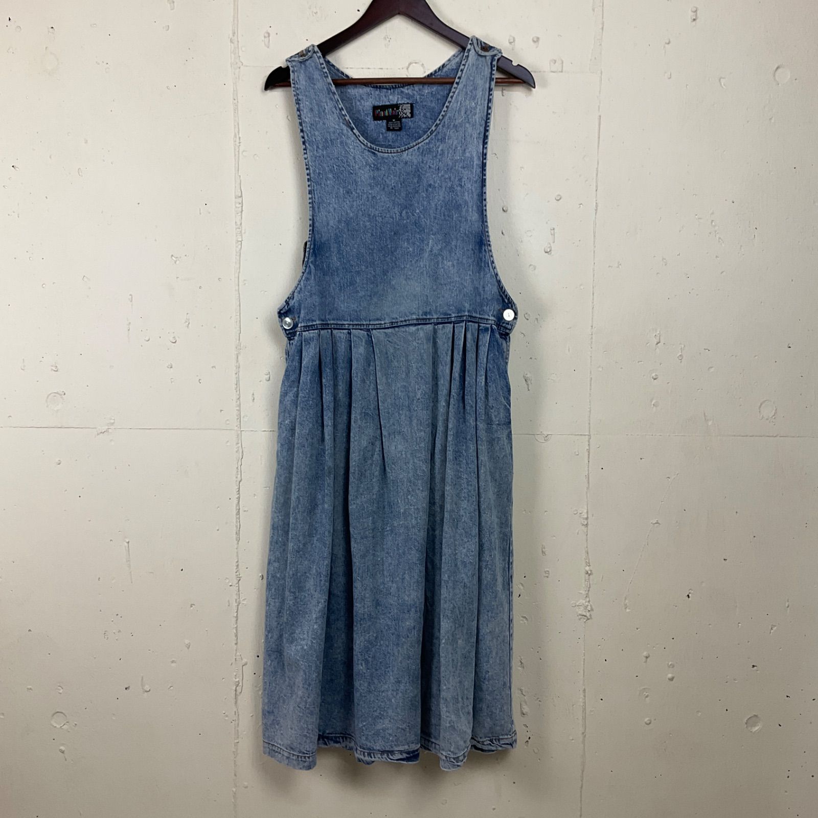 pointnoir サロペット ノースリーブ デニム ワンピース レディースM 古着【f240626008】