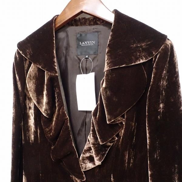 wnc ランバン LANVIN パンツスーツ セットアップ ツーピース 38 茶