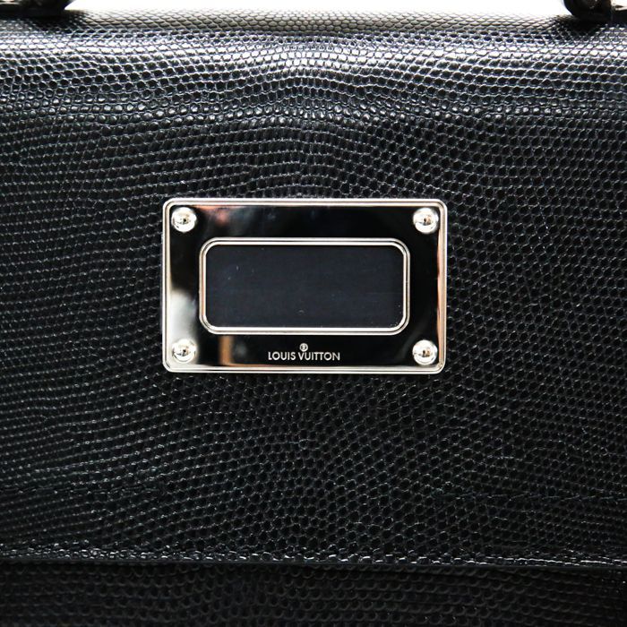 ルイヴィトン LOUIS VUITTON ラリー ビジネスバッグ リザード エキゾチック レザー SV金具 ブリーフケース 旅行かばん メンズ ノワール (ノワール) 中古 man26005 ルイヴィトン LOUIS VUITTON ラリービジネスバッグ リザード