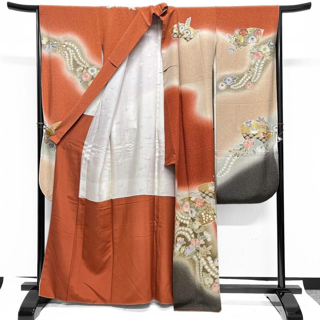 振袖6点セット 振袖 袋帯 辻ヶ花 金彩 唐花模様 着物 094a p 2025-