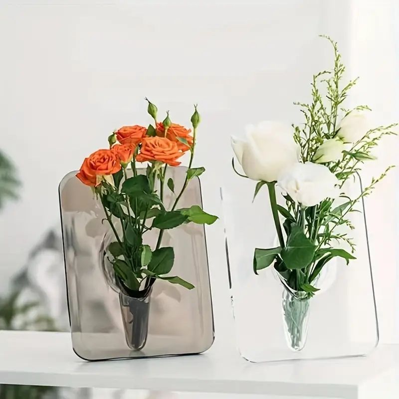 池坊　花器　花瓶　フラワーベース　アクリル樹脂 フラワーベース 北欧 枝物 花瓶 透明 アクリル 花桶 水揚げ