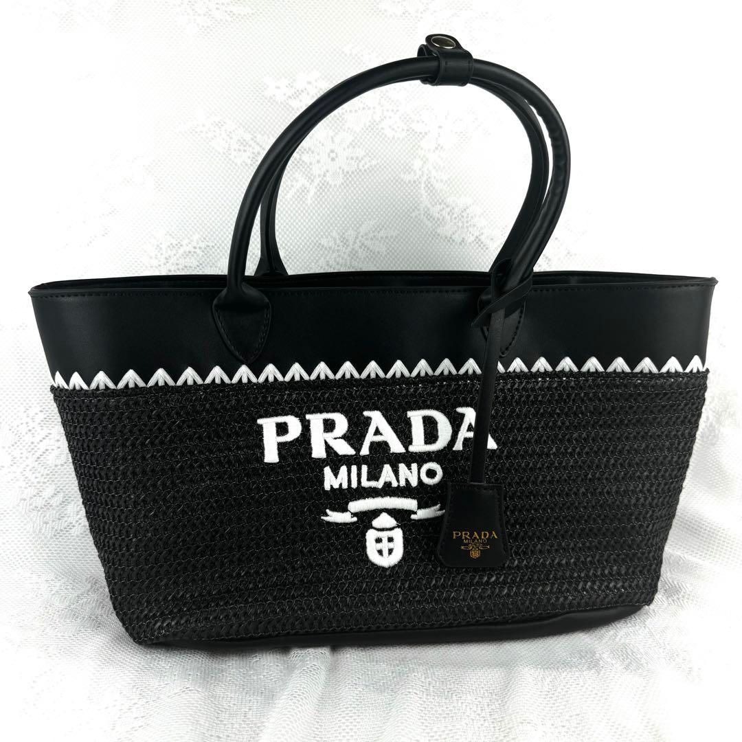 Prada プラダ バッグ かごバッグ ホリデースタイル ブラック