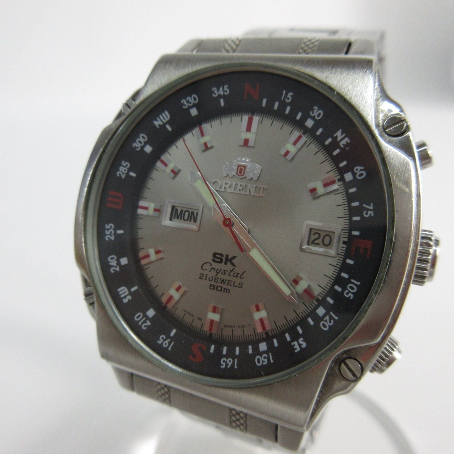 ORIENT オリエント EM5H-C0 腕時計 稼働品 自動巻 シルバー ORIENT オリエント EM5H-C0 腕時計 稼働品 自動巻 シルバー