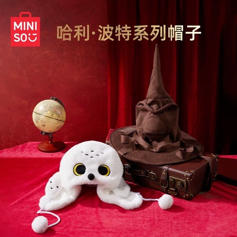 2点 HarryPotter x MINISO ハリーポッター メイソウ 中国 Cosplay ふわふわ ぬいぐるみ帽子 モデル Sorting Hat 组分け帽子の奥秘” 分院帽 Hedwig|ヘドウィグ 2点