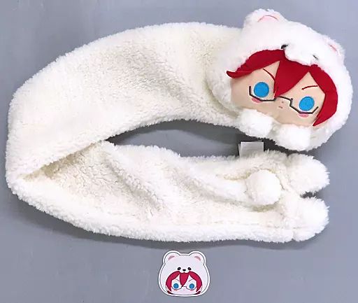 衣類　朔間凛月 抱き熊マフラー(熊型カード付) 「あんさんぶるスターズ!!×告白気球」 中国限定 あんスタ 朔間凛月 中国限定 マフラー 告白気球 コラボ 抱熊マフラー