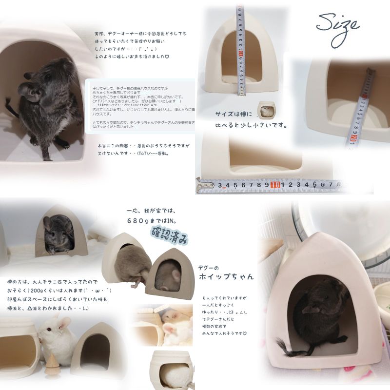 陶器 チンチラ ハウス デグー セラミック かわいい 夏の暑さ対策