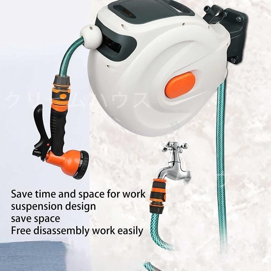 散水ホース 30m ホースリール 家庭用 ホース 180度回転 おしゃれ 洗車 散水ホース 30m ホースリール 家庭用 ホース 180度回転 おしゃれ 洗車