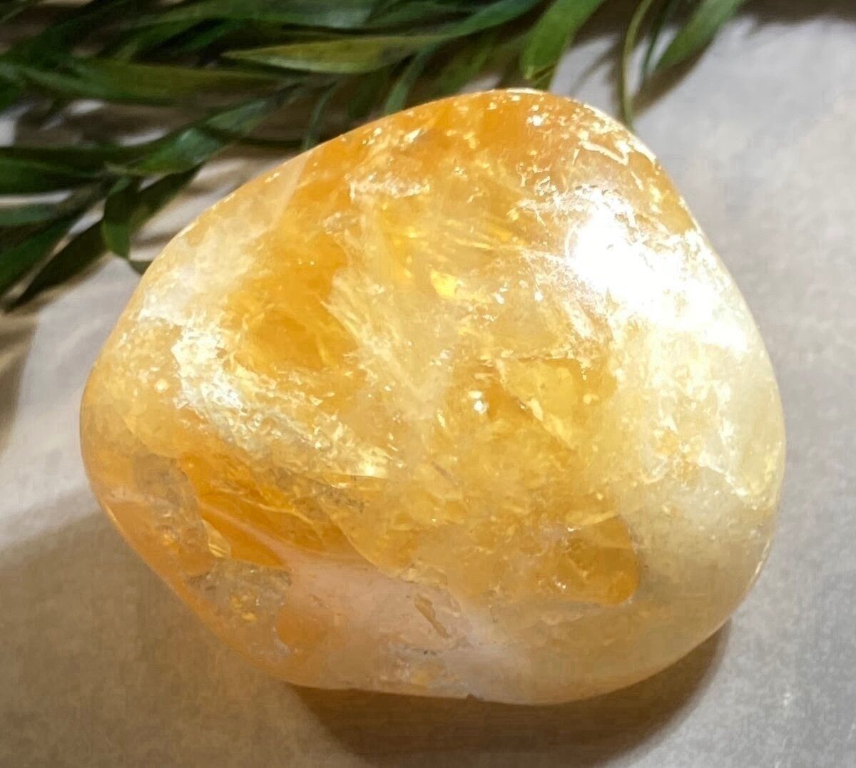 恋愛・ビジネス✨ レインボー シトリン 原石 ラフストーン ポイント 黄水晶