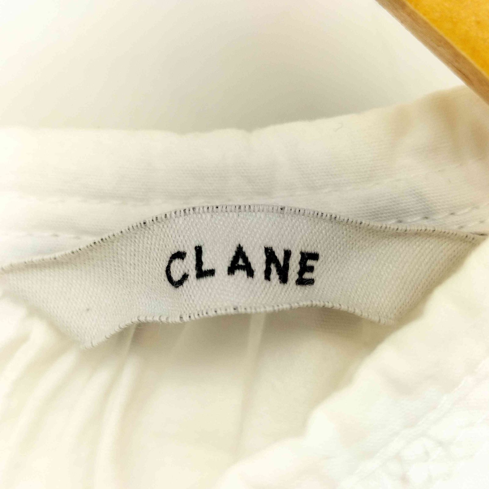 【CLANE】ボリュームパフスモックワンピース 白 1 コットン 定価2.8万 CLANE ボリュームパフスモックワンピース 1 ホワイト コットン