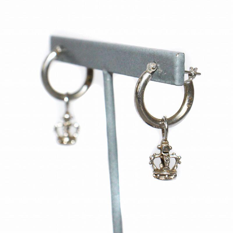 Justin Davis 王冠型ピアス 925シルバー Justin Davis クラウン