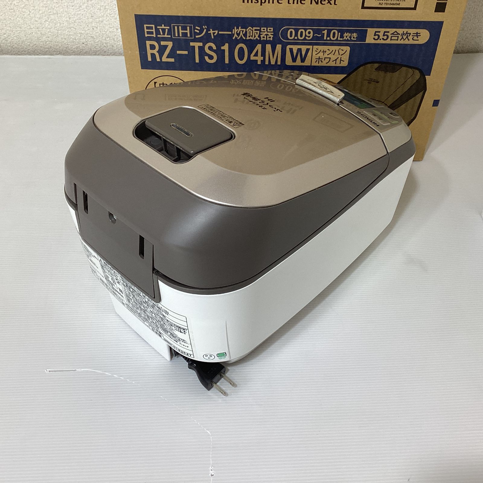 HITACHI RZ-TS104M 炊飯器 1.0L IH 日立 RZ-TS104M(W) IH炊飯器 ふっくら
