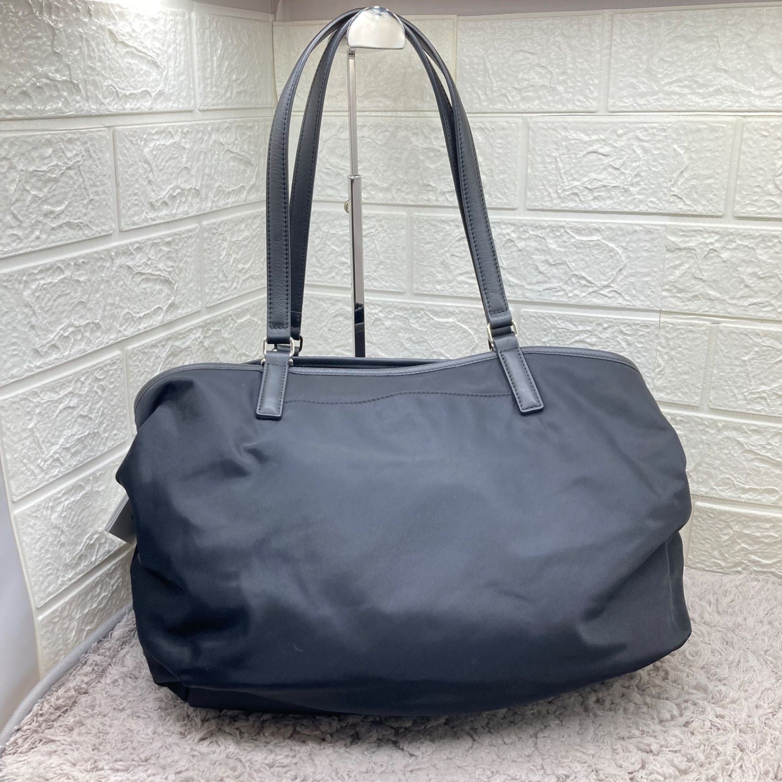 【正規品★極 美品】アニエスベー/アニエス・ベー 2way 本革 × ナイロン リュック ハンドバッグ 鞄/バッグ アニエスb/agnes b.