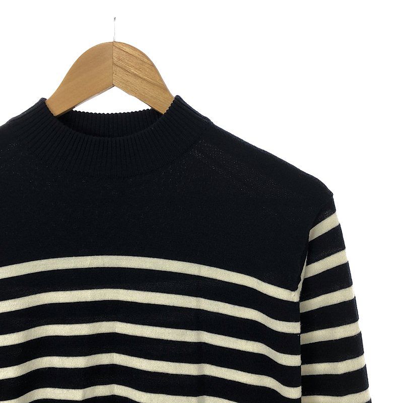 JOHN SMEDLEY ネイビー モックネックニット S JOHN SMEDLEY/ジョン