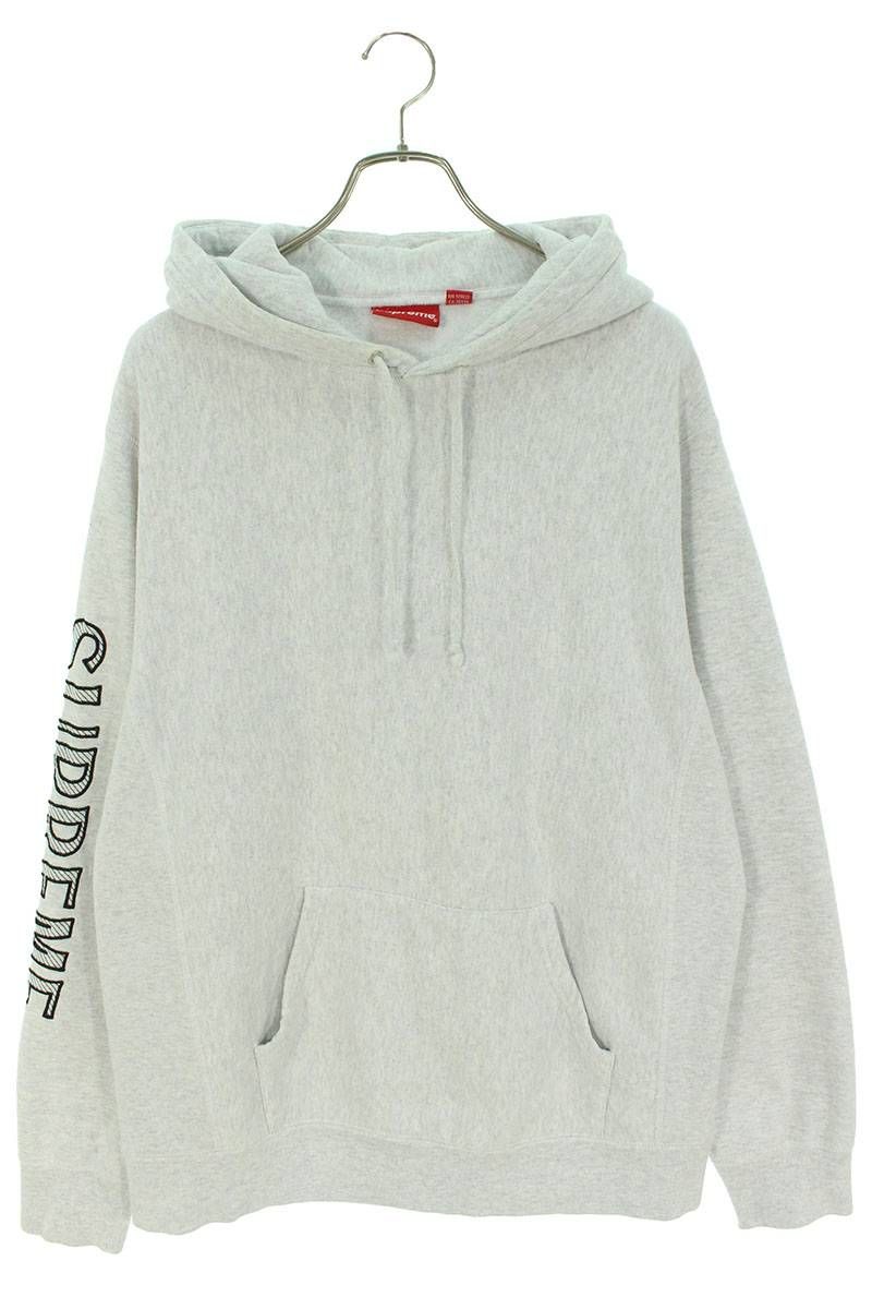 Sleeve Embroidery Hooded Sweatshirt