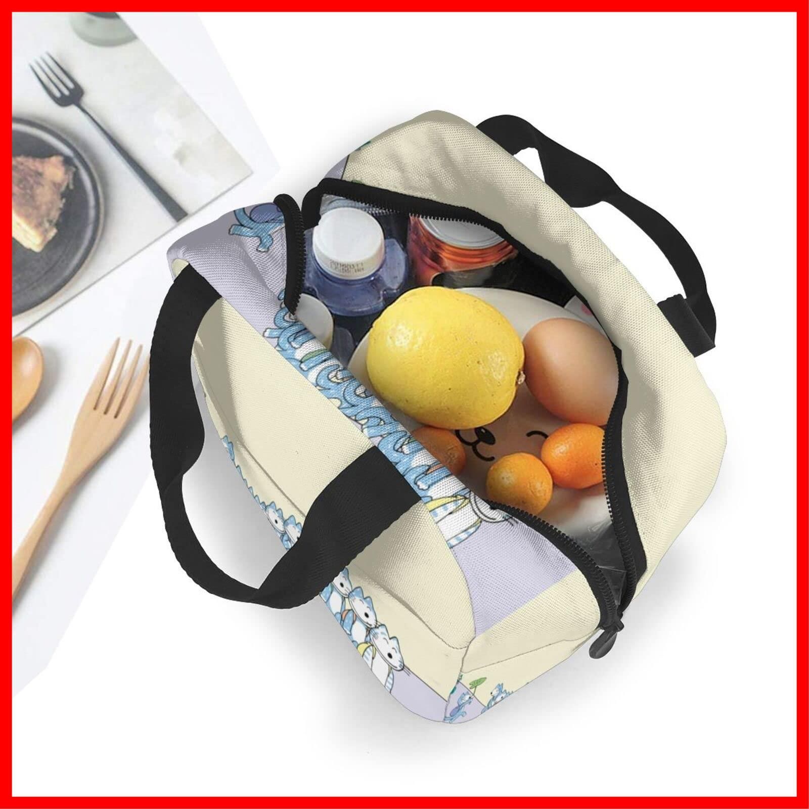 新着商品 お弁当袋 コンパクト ファスナー付き 保冷バッグ ソフトクーラーバッグ 保温 お弁当箱 ブラック ランチバッグ トート エコバッグ がま口 保冷 11ぴきのねこ