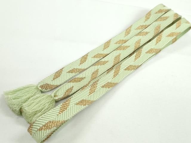 平和屋本店 上 有職組紐道明 帯締め 笹浪組 夏虫色 金糸 宮内庁御用 国立博物館御用 東京芸術大学御用 CXAA0647s5