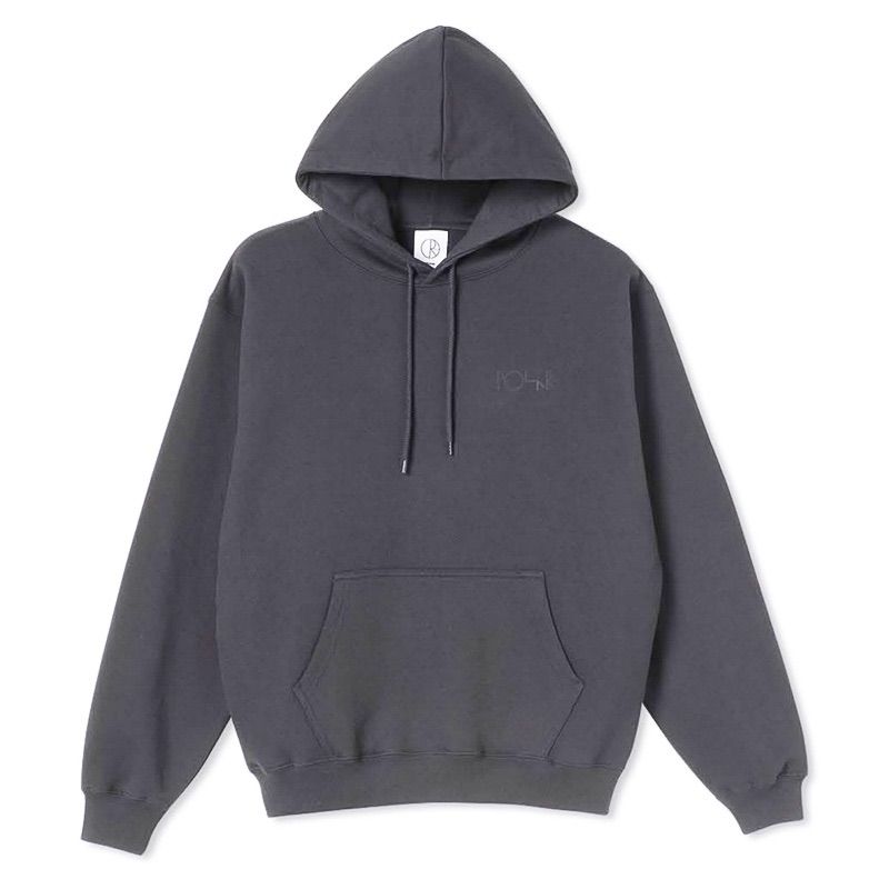 POLAR SKATE CO. (ポーラー）STROKE LOGO HOODIE GRAPHITE L (フーディ 