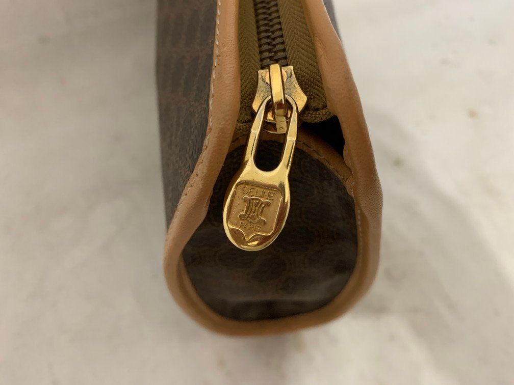 CELINE ヴィンテージセリーヌ マカダム柄クラッチバッグ レザー CELINE ヴィンテージセリーヌ マカダム柄クラッチバッグ レザー