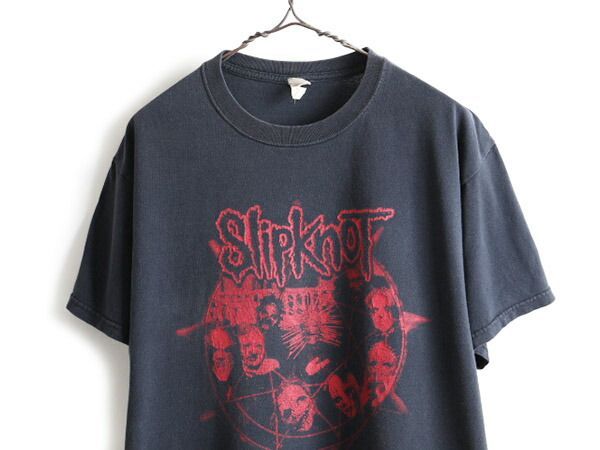 00s 人気 黒 □ Slipknot スリップノット プリント 半袖 Tシャツ ...