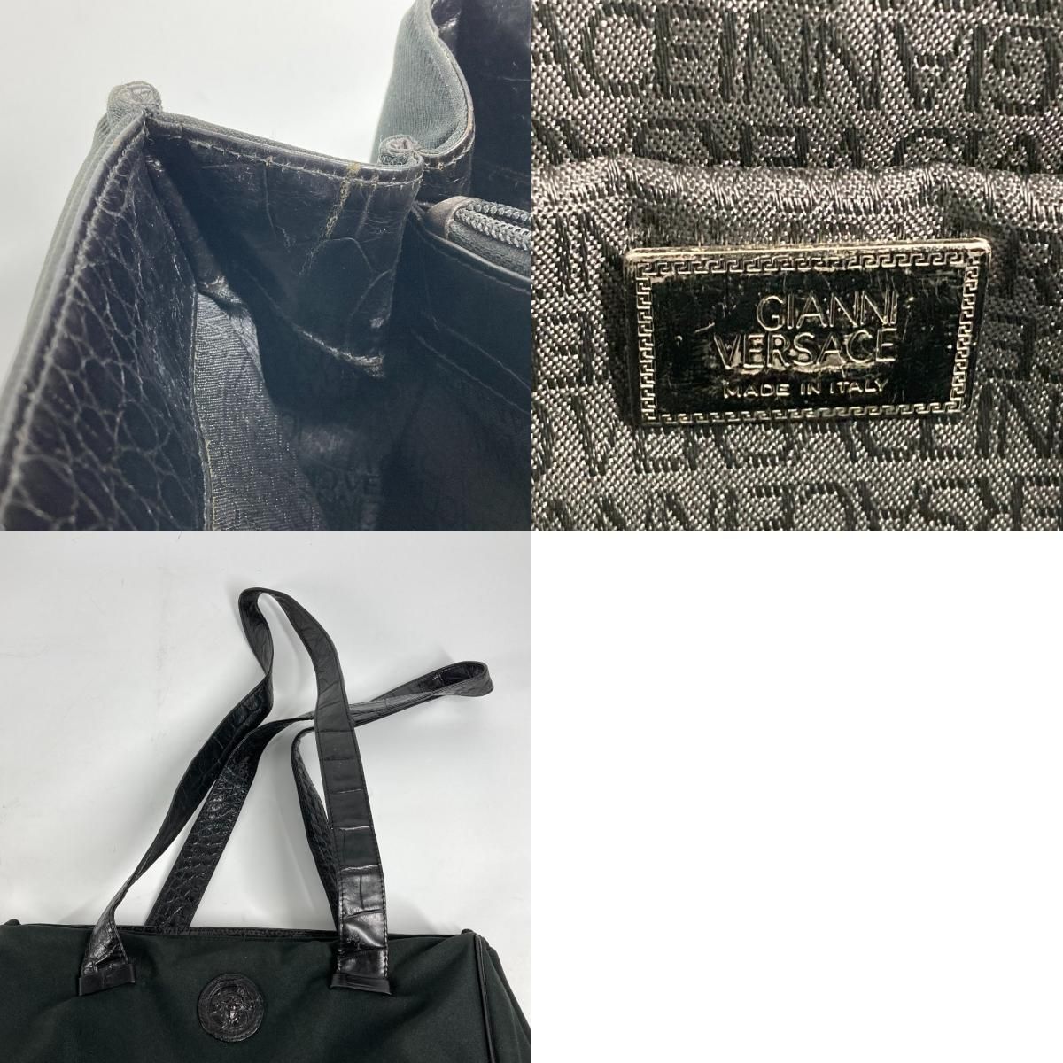 VERSACE ヴェルサーチ トートバッグ メデューサ キャンバス/レザー