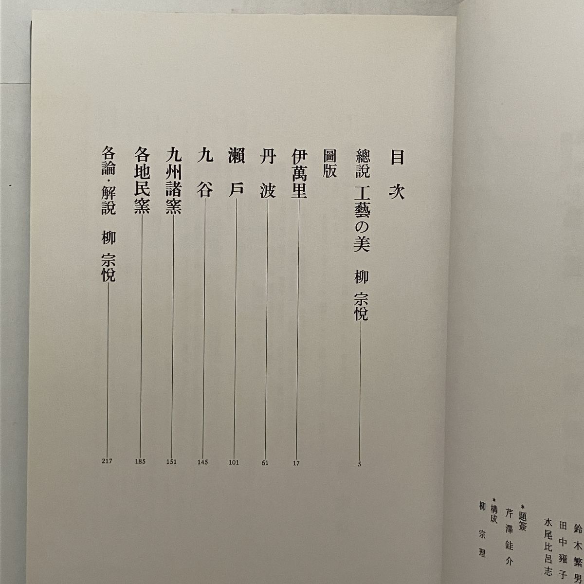 柳宗悦蒐集民芸大鑑 第1巻 (陶・磁 上) 日本民芸館 編 筑摩書房 1981年