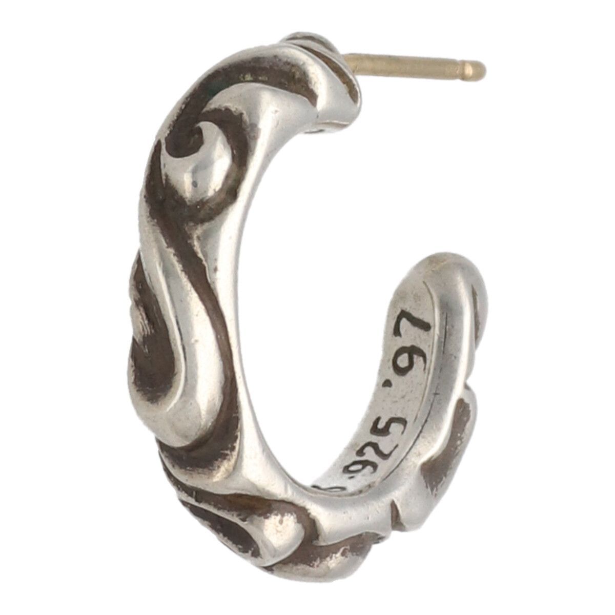 中古】 CHROME HEARTS クロムハーツ スクロールフープ ピアス