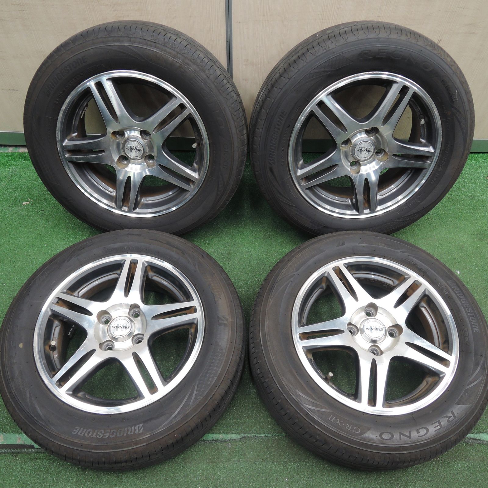 *送料無料* バリ溝！22年！9分175/65R14 ブリヂストン レグノ GR-X2 WINNERS weds ウィナーズ 14インチ PCD100/4H4021708HAノ