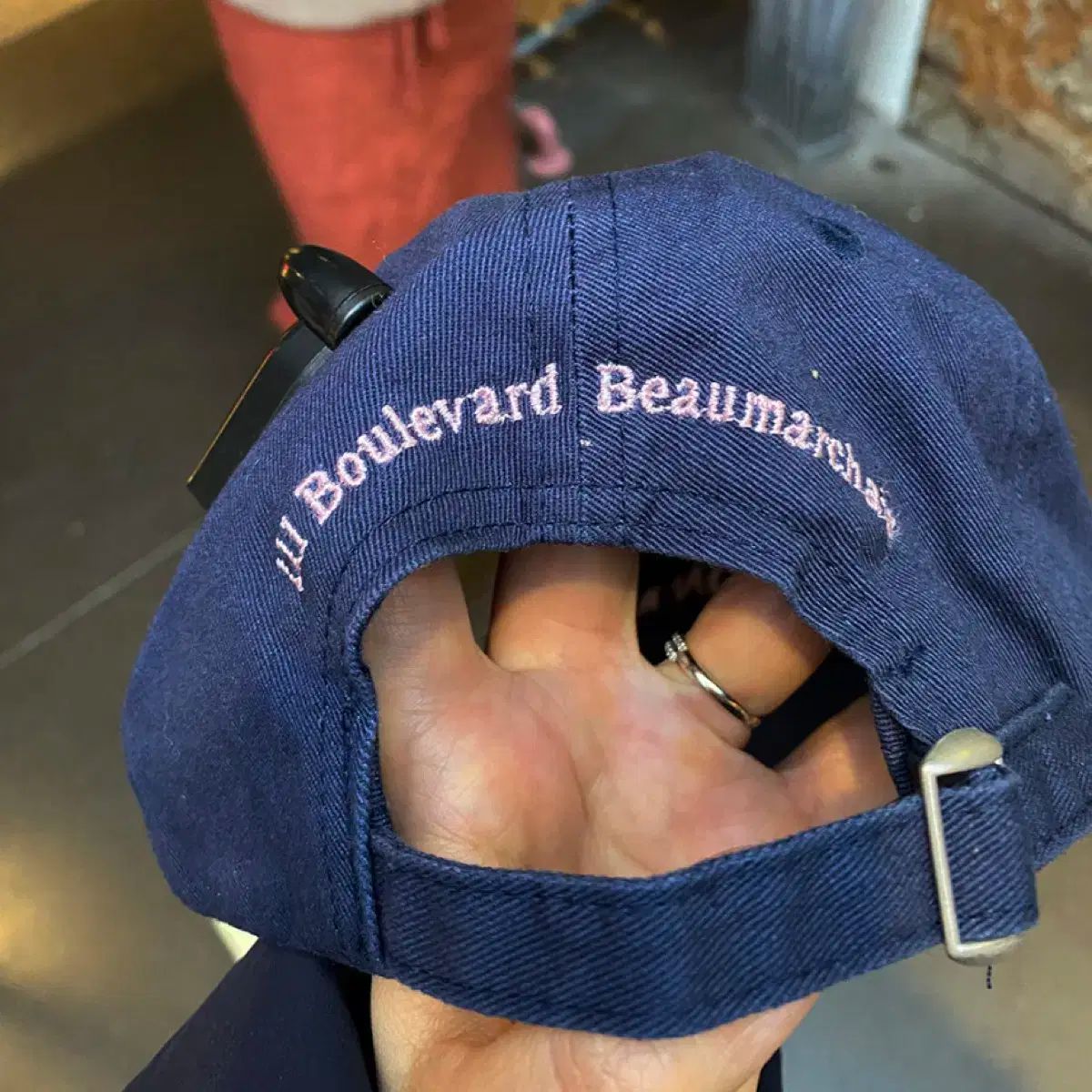 マーシー Non Merci ロゴ 刺繍 キャップ ブルーマリン ブルーマリン 色