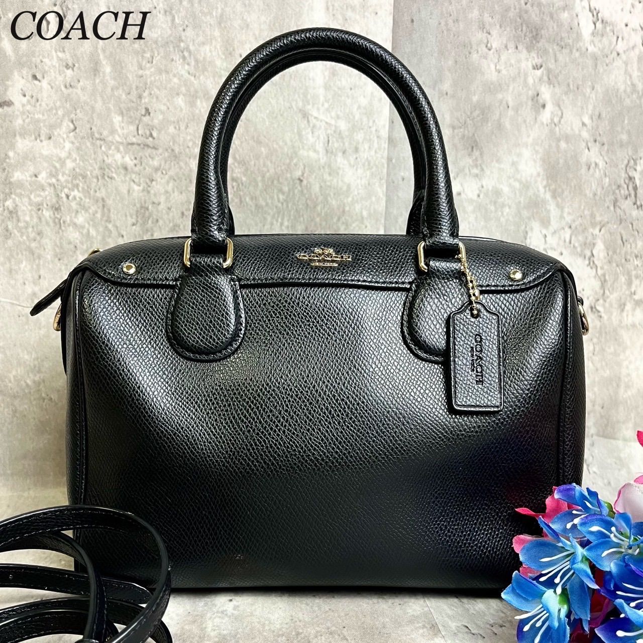 極美品✨コーチ 2way ショルダーバッグ ミニベネット 花柄 ティーローズ