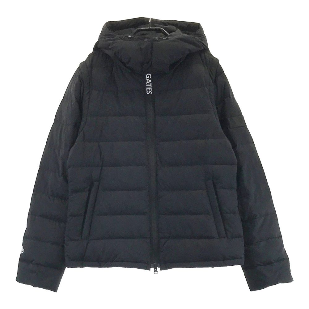 サイズ 2 PEARLY GATES パーリーゲイツ 4way フード付き ダウンジャケット 総柄 ブラック系 240101395835 ゴルフウェア レディース ストスト