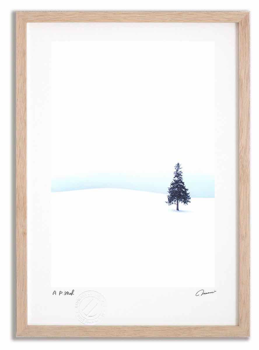 アートフォト 絵画 クリスマスツリーの木3 高橋真澄/インテリア 額入り 額装込 風景画 油絵 ポスター アート アートパネル リビング 玄関 プレゼント モダン アートフレーム 飾る Mサイズ おしゃれ 壁掛け 絵