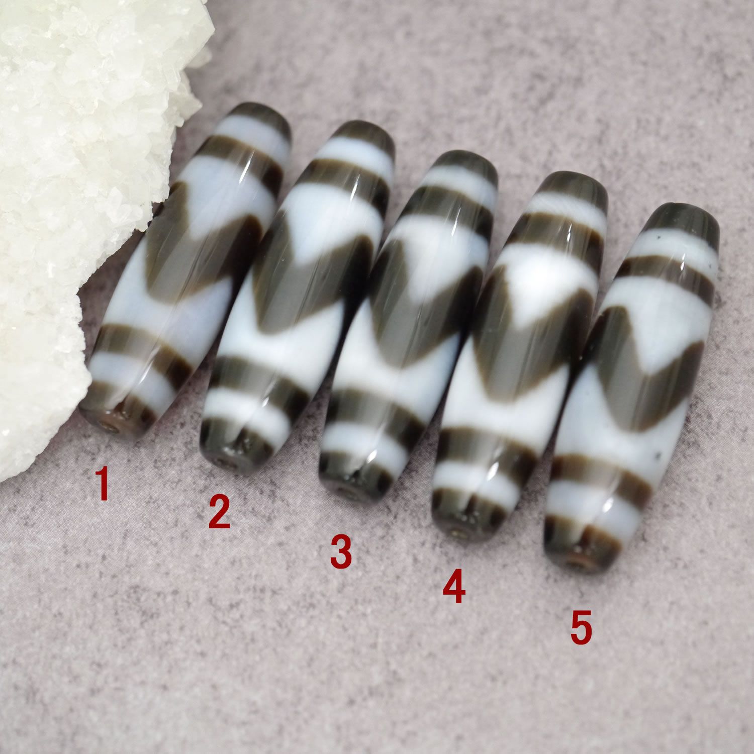 1点物 最高品質 4A至純天珠 虎牙天珠 トラガテンジュ 約38mm×約