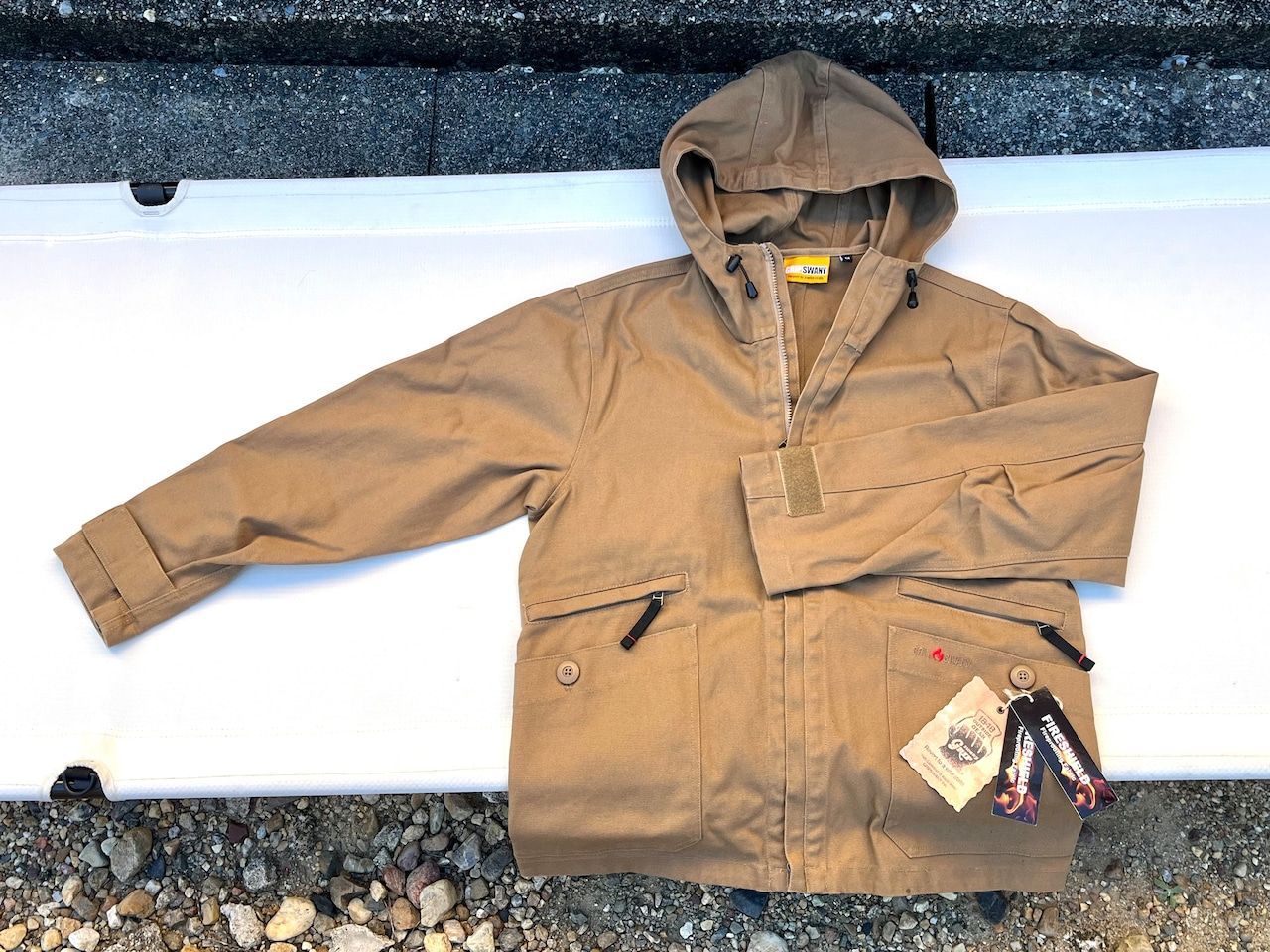 GRIP SWANY グリップスワニー Fireproof Camp Parka コヨーテ Mサイズ