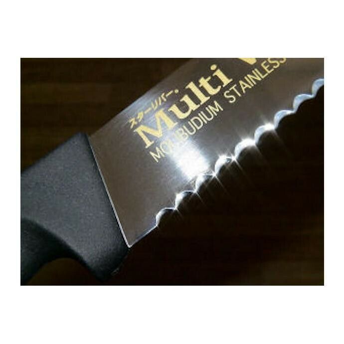 清水刃物 スターリバー マルチウェ-ブ ナイフ ゴミカット サヤ付 350mm MW-35