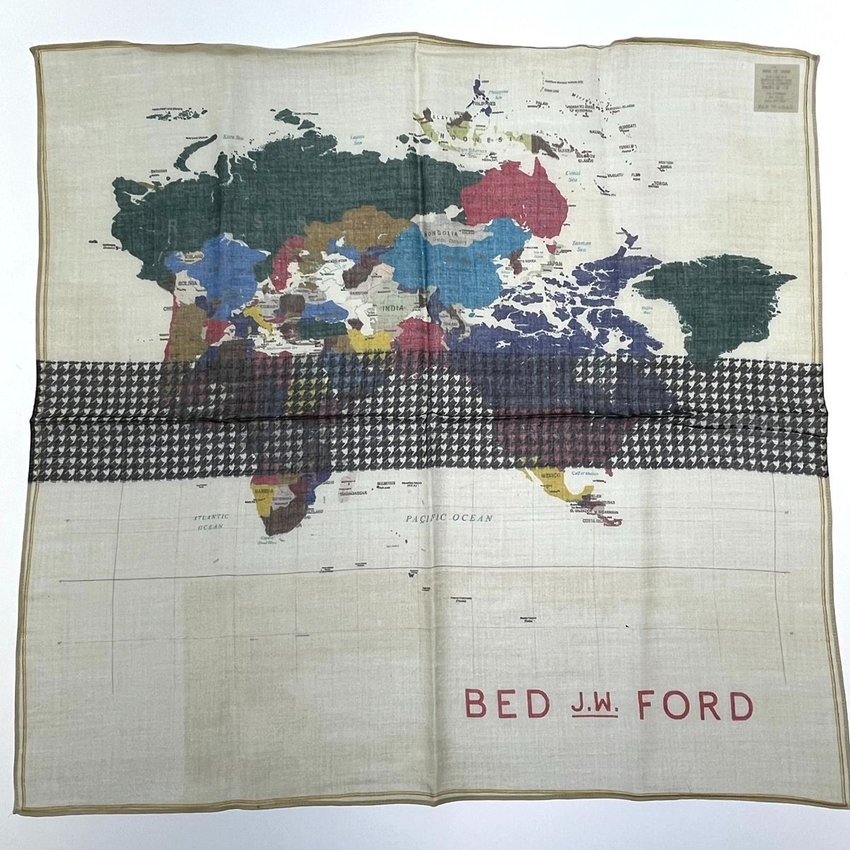 ベッドフォード BED J.W. FORD 21SS Map scarf 世界地図 スカーフ 21SS 