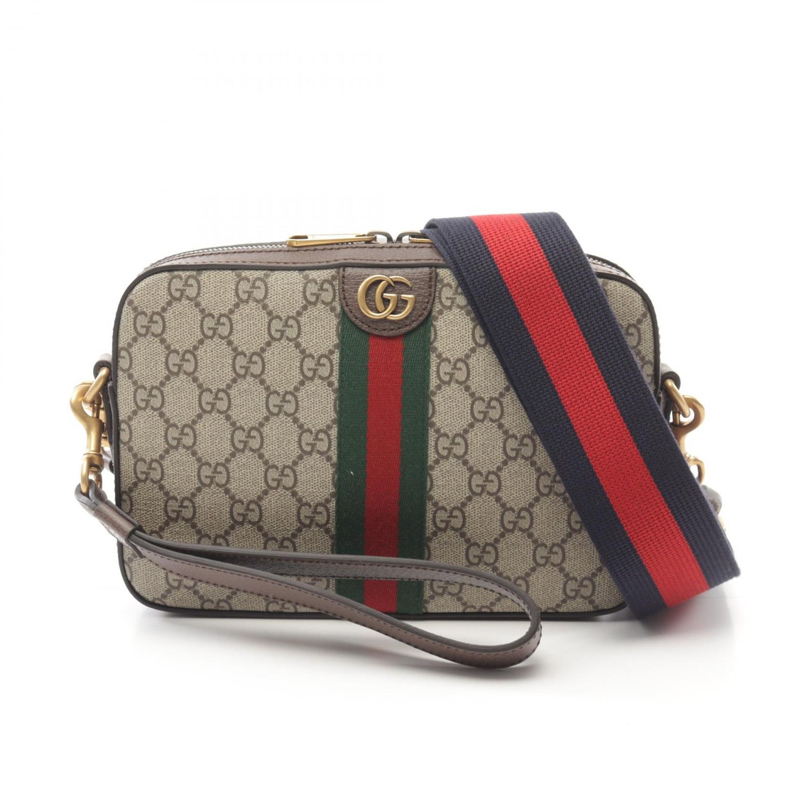 GUCCI ショルダーバッグ GGスプリーム PVC レザー ネイビー系 GUCCI